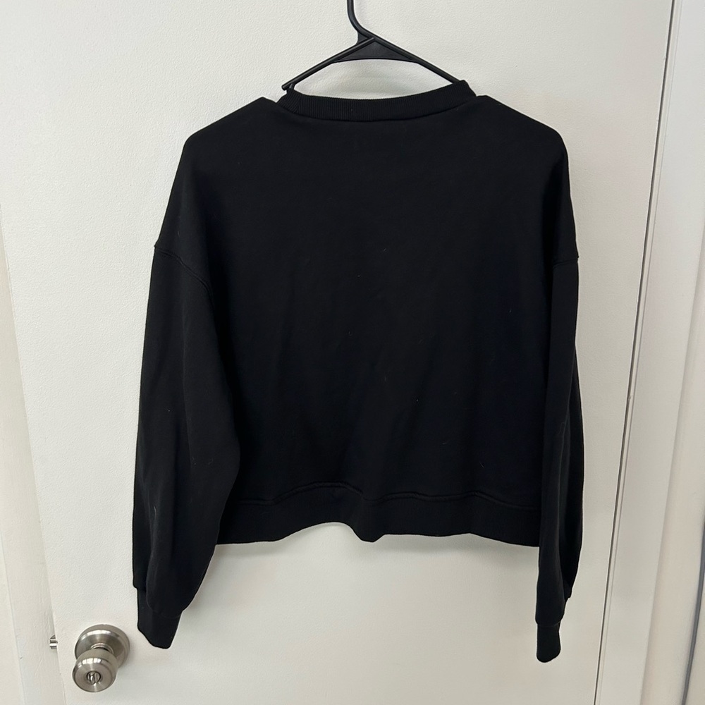 H&M Black Oversized Long Sleeve Sweatshirt - Picture 2 of 3